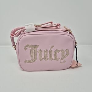 Juicy Couture Light Pink Crossbody Bag with Gold Accents